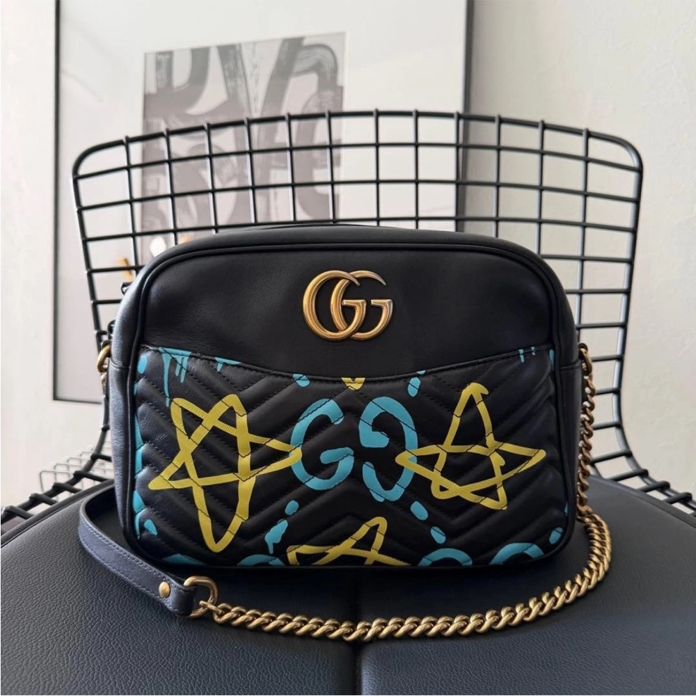 Gucci Black and Gold Calf leather Women's Bag